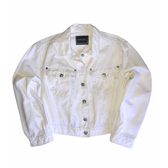 versace white denim jacket
